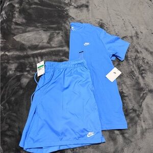 Nike Blue T-Shirt and Shorts Set